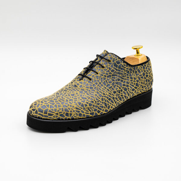 Pantofi barbati smart casual piele galbena talpa usoara