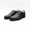 Pantofi barbati smart casual piele neagra talpa usoara