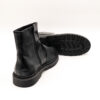 Ghete barbati cu fermoar piele neagra cu presaj piton talpa bocanc cusuta