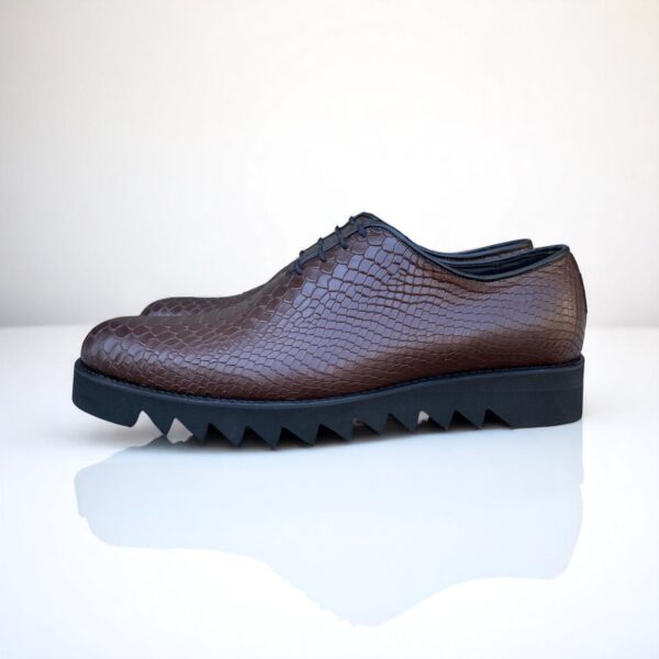 Pantofi barbati smart casual piele maro talpa usoara