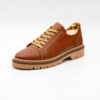Pantofi barbati casual urban piele coniac talpa cusuta bej