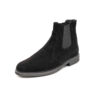 Ghete barbati cu siret CHUKKA piele intoarsa neagra