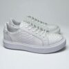 Pantofi sport barbati SNEAKERS piele alba talpa alba cusuta