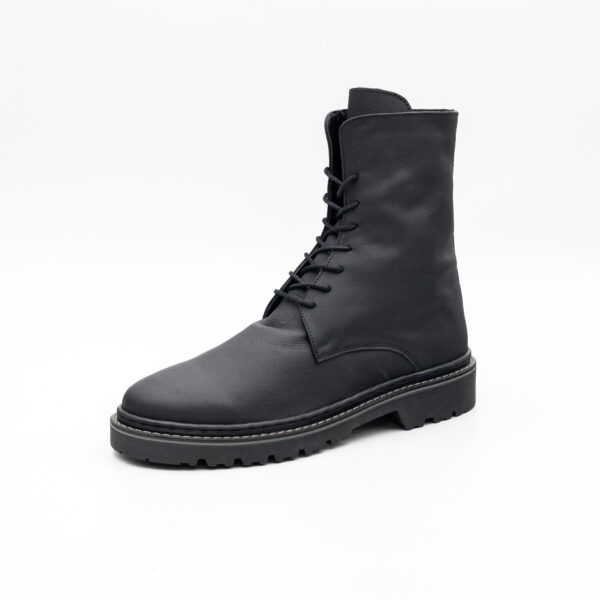 Ghete inalte barbati cu siret - piele naturala -  talpa cusuta