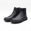 Ghete barbati Chelsea - bizonat negru - talpa cusuta